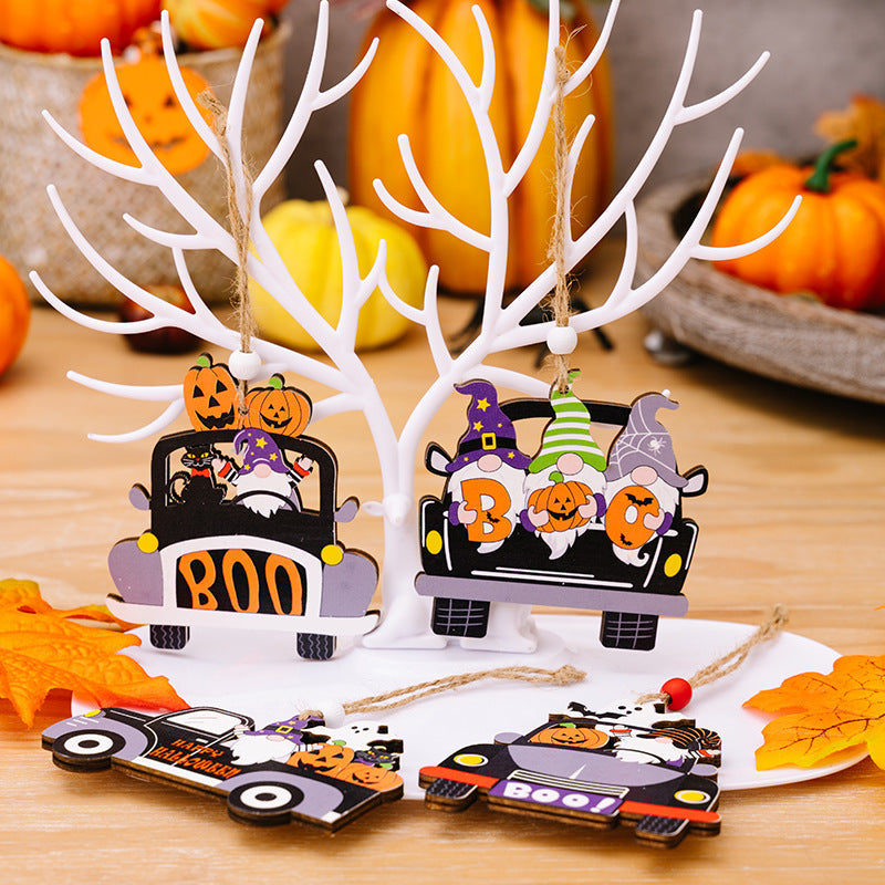 4-Piece Halloween Element Car-Shape Hanging Widgets - MONLANE