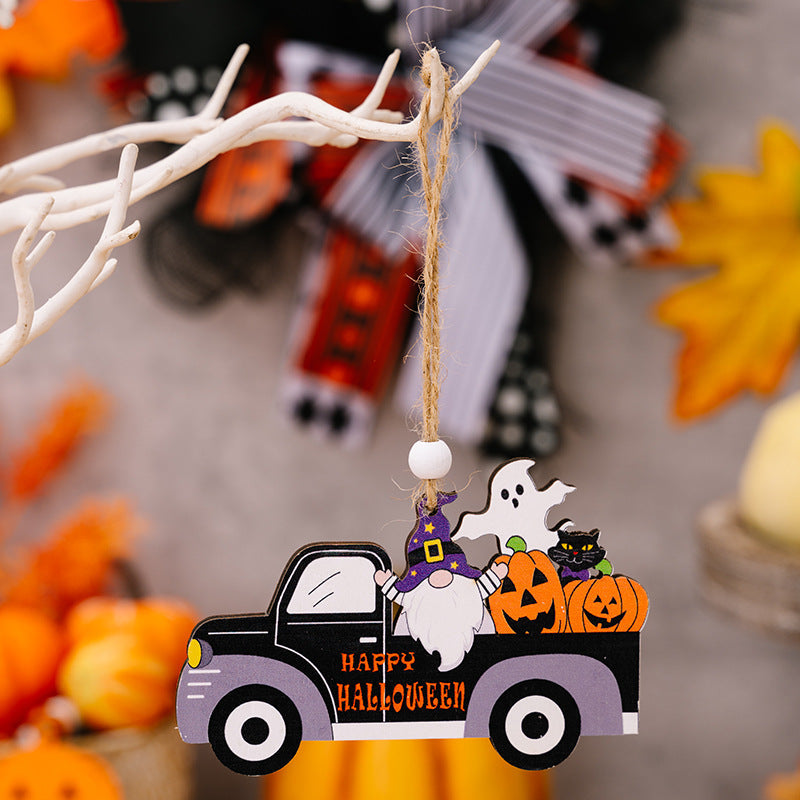 4-Piece Halloween Element Car-Shape Hanging Widgets - MONLANE