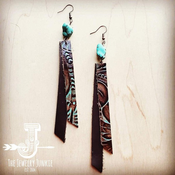 Leather Rectangle Earring