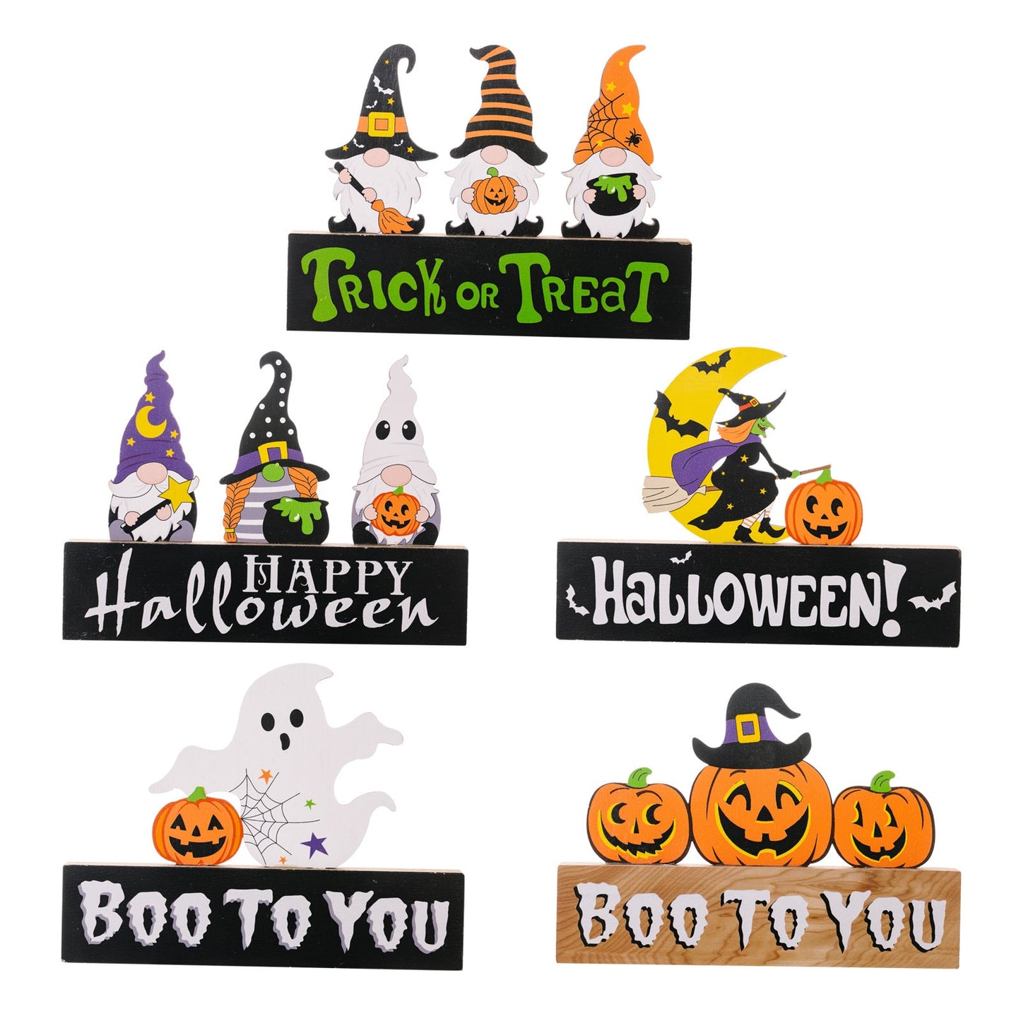 Assorted 2-Piece Halloween Element Ornaments - MONLANE