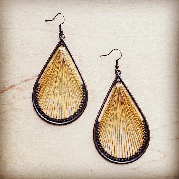 Large Woven Teardrop Earring