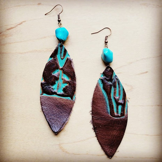 Oval Earrings Turquoise