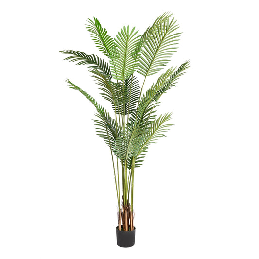 FCH 4FT Green Plastic 12 Leaf Palm Tree Simulation Tree - MONLANE