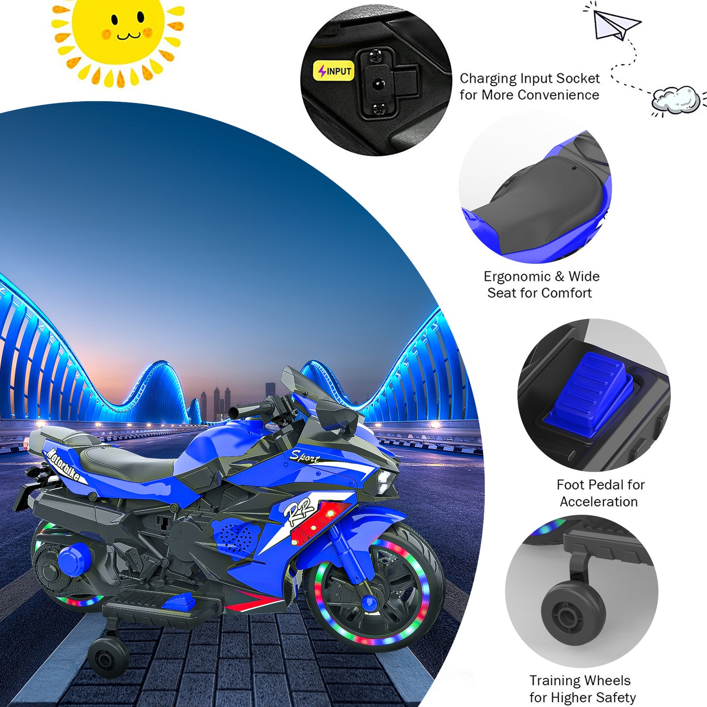 12V Electric Motorcycle for Kids