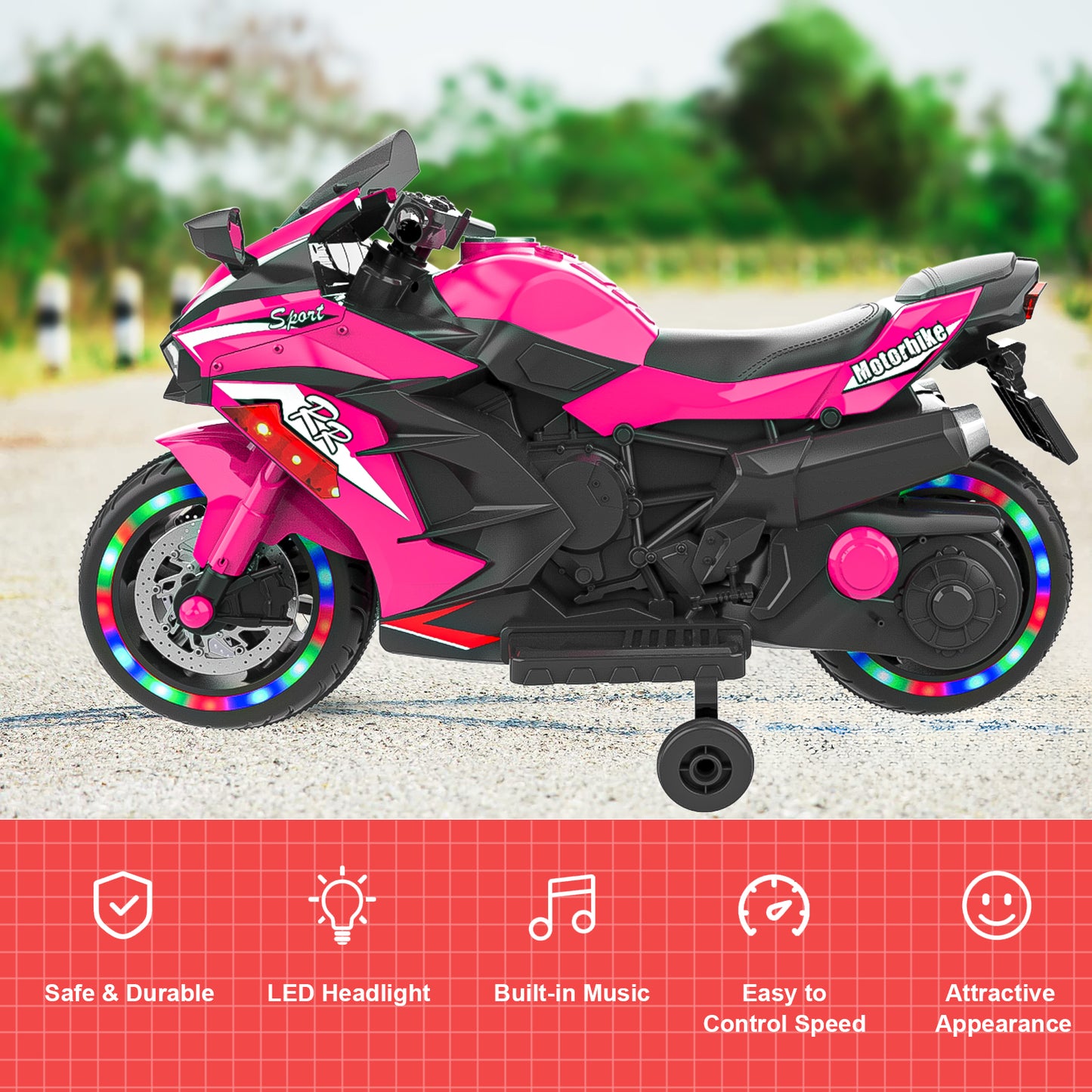 Motorcycle Ride On with Bluetooth