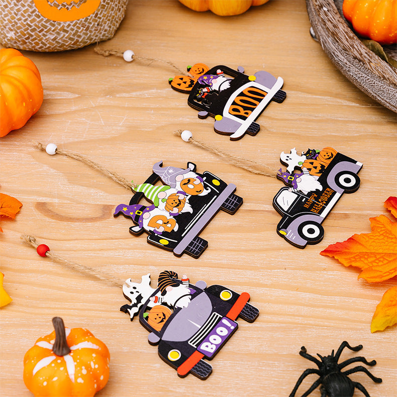 4-Piece Halloween Element Car-Shape Hanging Widgets - MONLANE