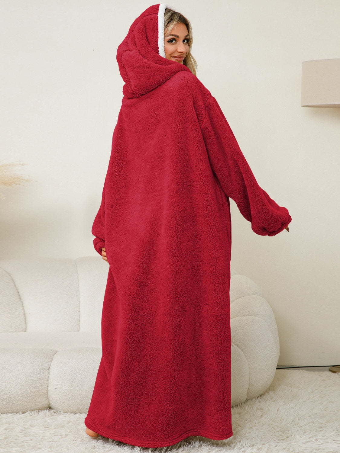 Pocketed Hooded Lounge Dress