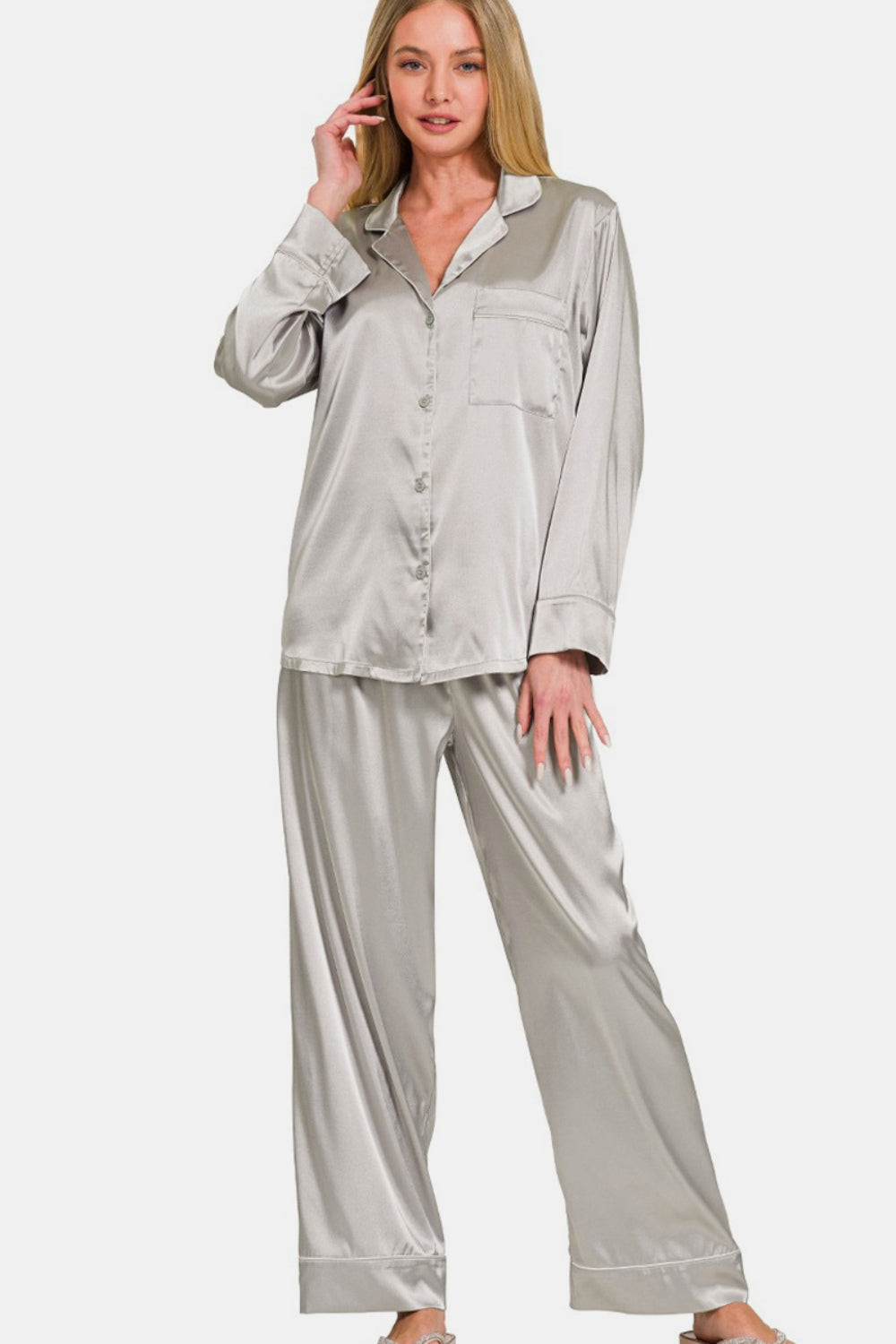 Long Sleeve Shirt Pajama Set