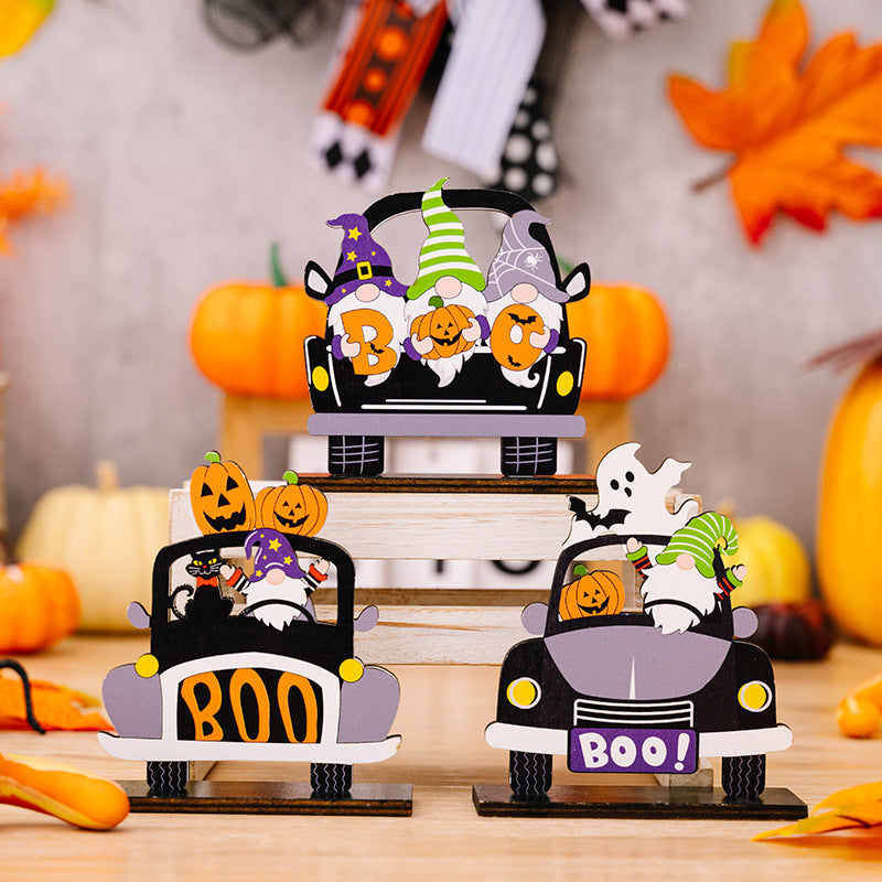 3-Piece Halloween Element Car-Shape Ornaments - MONLANE