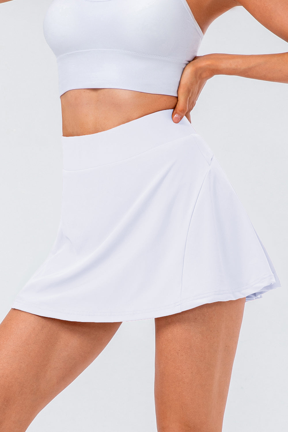 High Waist Pleated Active Skirt - MONLANE