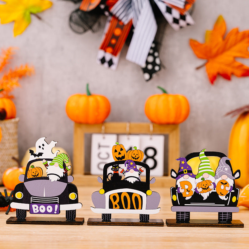 3-Piece Halloween Element Car-Shape Ornaments - MONLANE