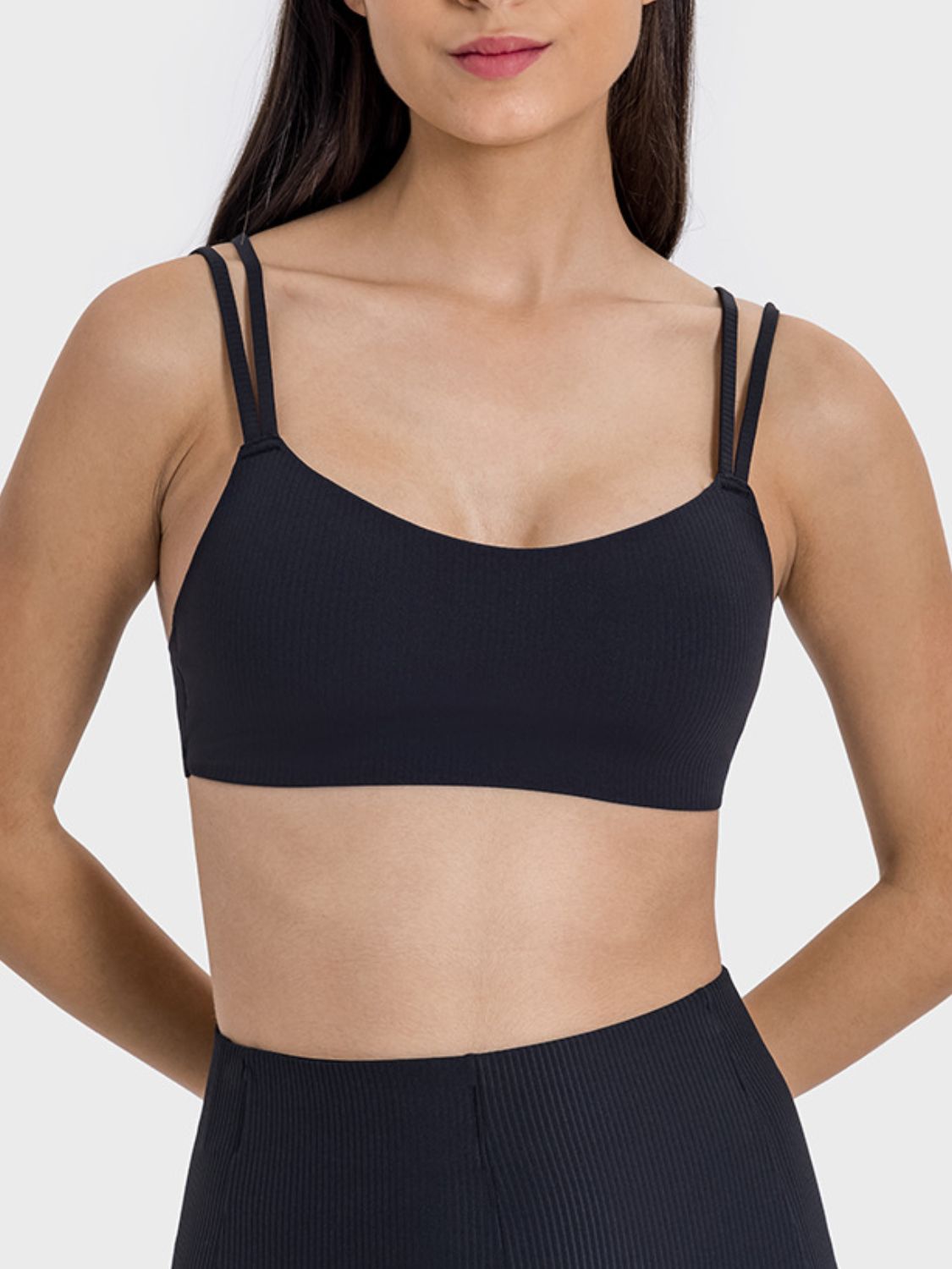 Scoop Neck Double Strap Active Cami - MONLANE