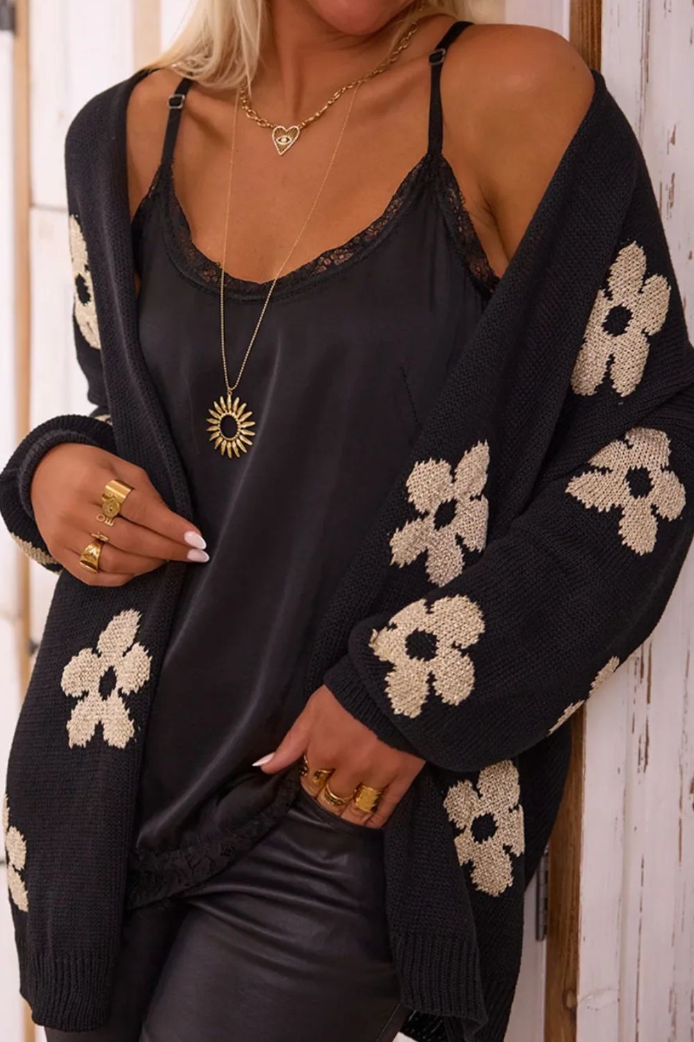 Flower Long Sleeve Cardigan