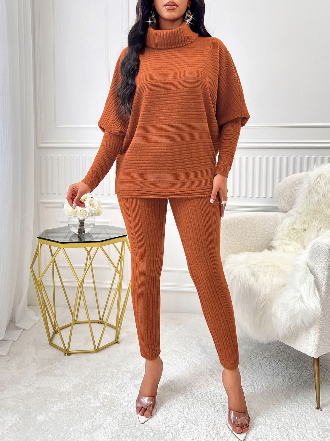 Turtleneck Pants Set