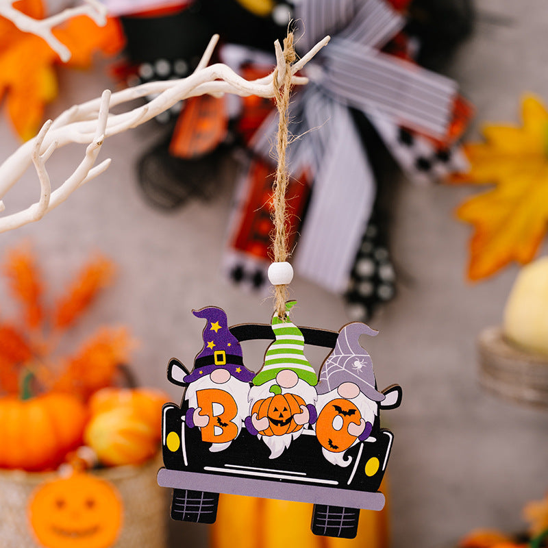 4-Piece Halloween Element Car-Shape Hanging Widgets - MONLANE