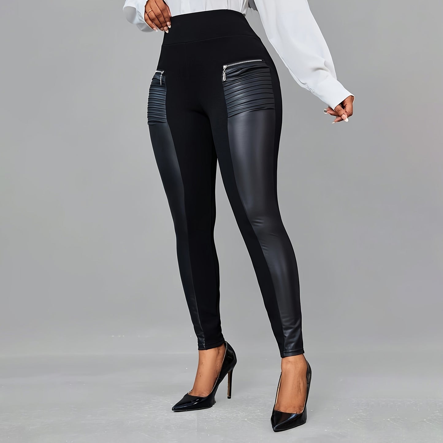 Tight Leather Slim Pants