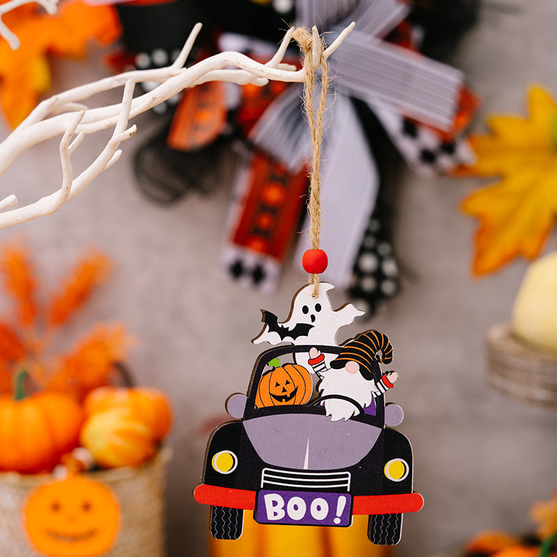 4-Piece Halloween Element Car-Shape Hanging Widgets - MONLANE