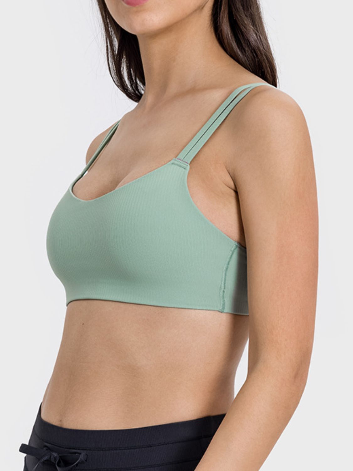 Scoop Neck Double Strap Active Cami - MONLANE