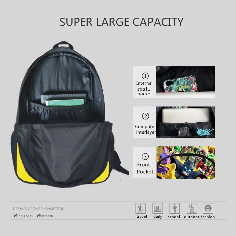 3pcs Mochila Game Backpack