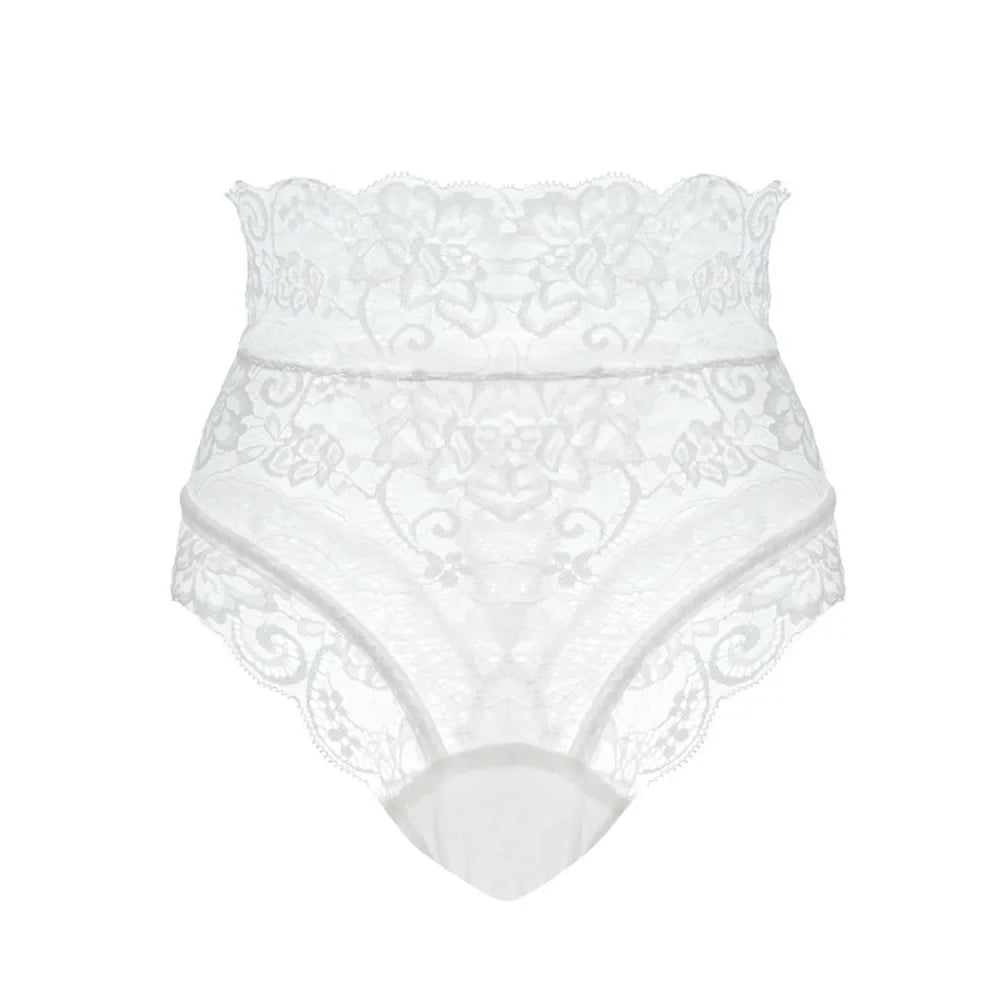 Ladies Sexy See-through High Waist Hollow out Lace Lingerie - MONLANE