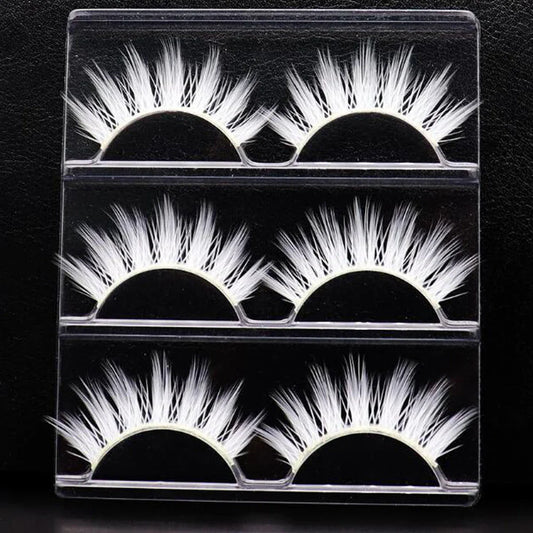 3pair White Eyelashes