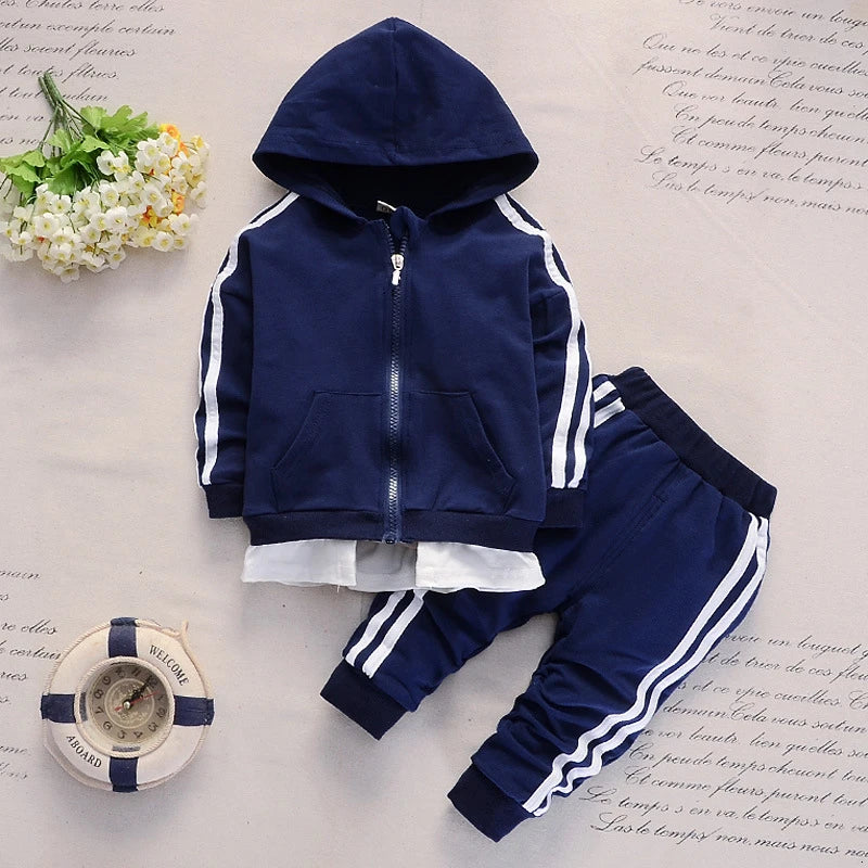 Kids Hooded T Shirt 2pcs Tracksuits