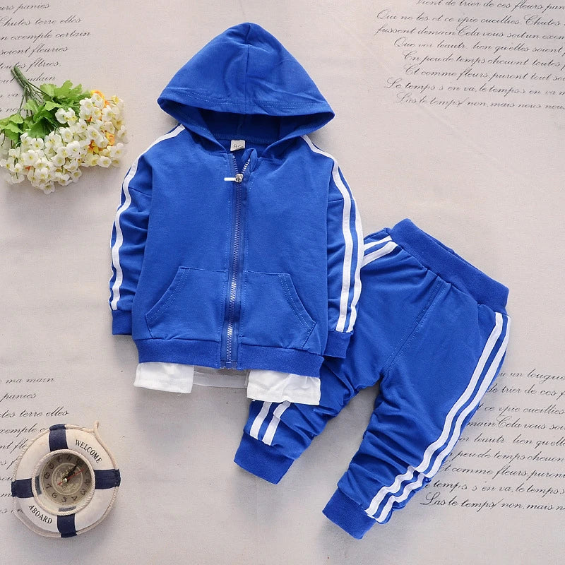 Kids Hooded T Shirt 2pcs Tracksuits