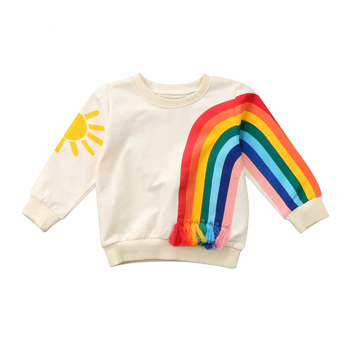 baby Girl Rainbow Tassel T-Shirt