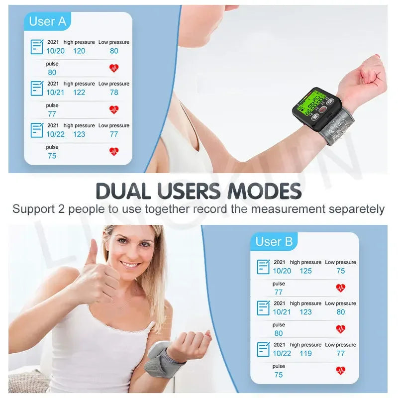 English Voice Wrist Blood Pressure Monitor