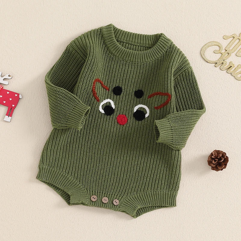 Baby Knit Christmas Romper