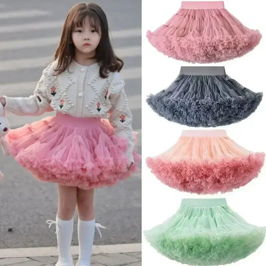 Lace Skirt Girls Fluffy Tutu Skirt