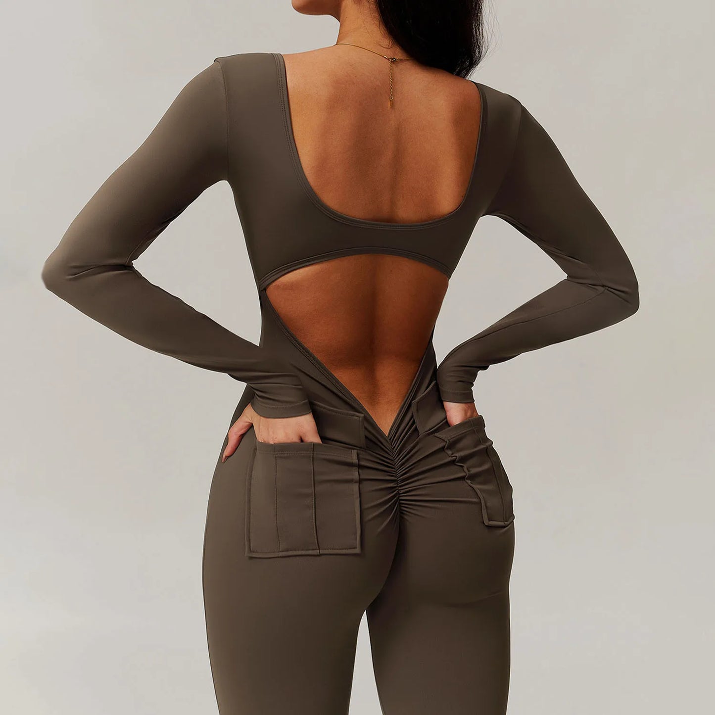 Beauty Back Long Sleeve Yoga Bodysuit