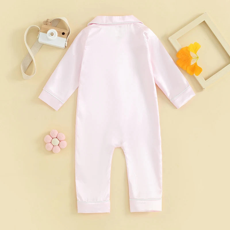 Newborn Button Down Romper Pjs