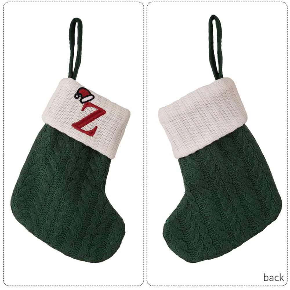 Green Snowflake Christmas Stocking