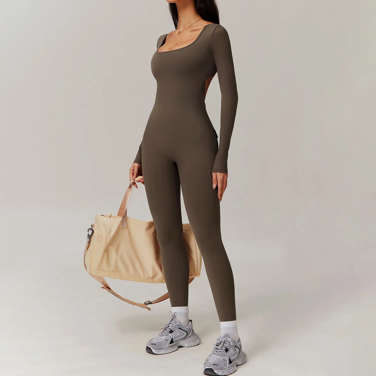 Beauty Back Long Sleeve Yoga Bodysuit