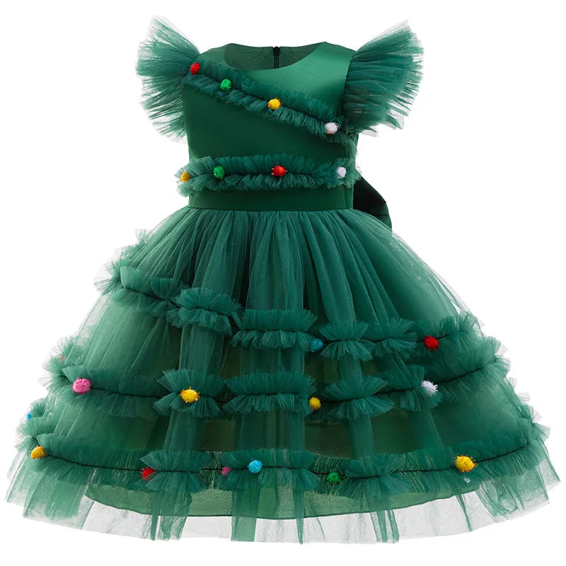 Xmas Girls Princess Dress