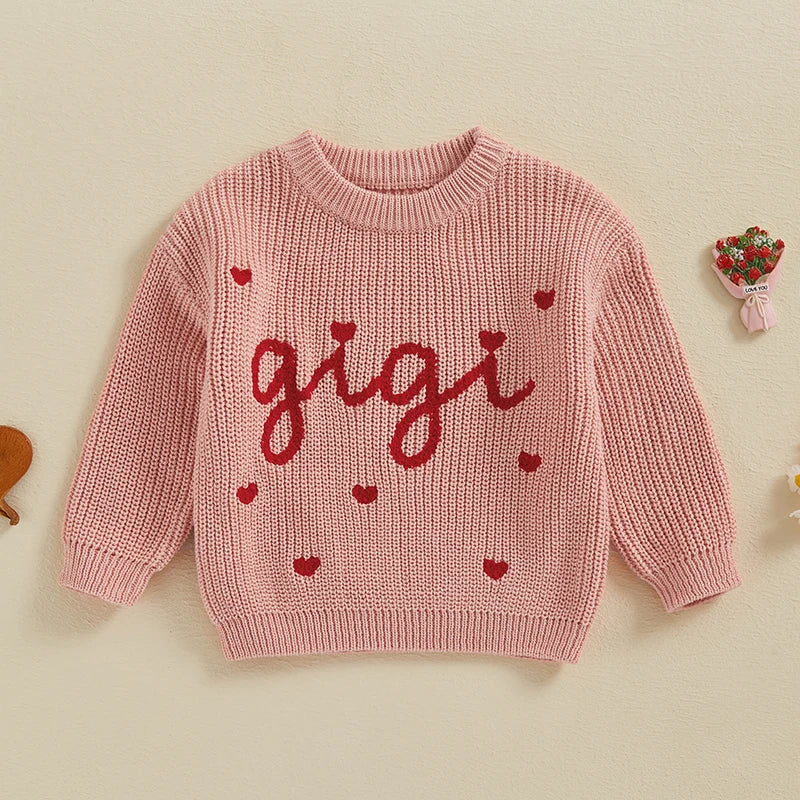 Girls Valentine's Day  Long Sleeve Sweater