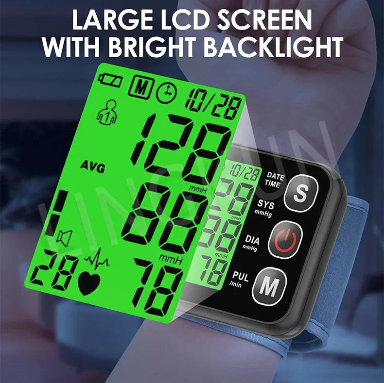 English Voice Wrist Blood Pressure Monitor