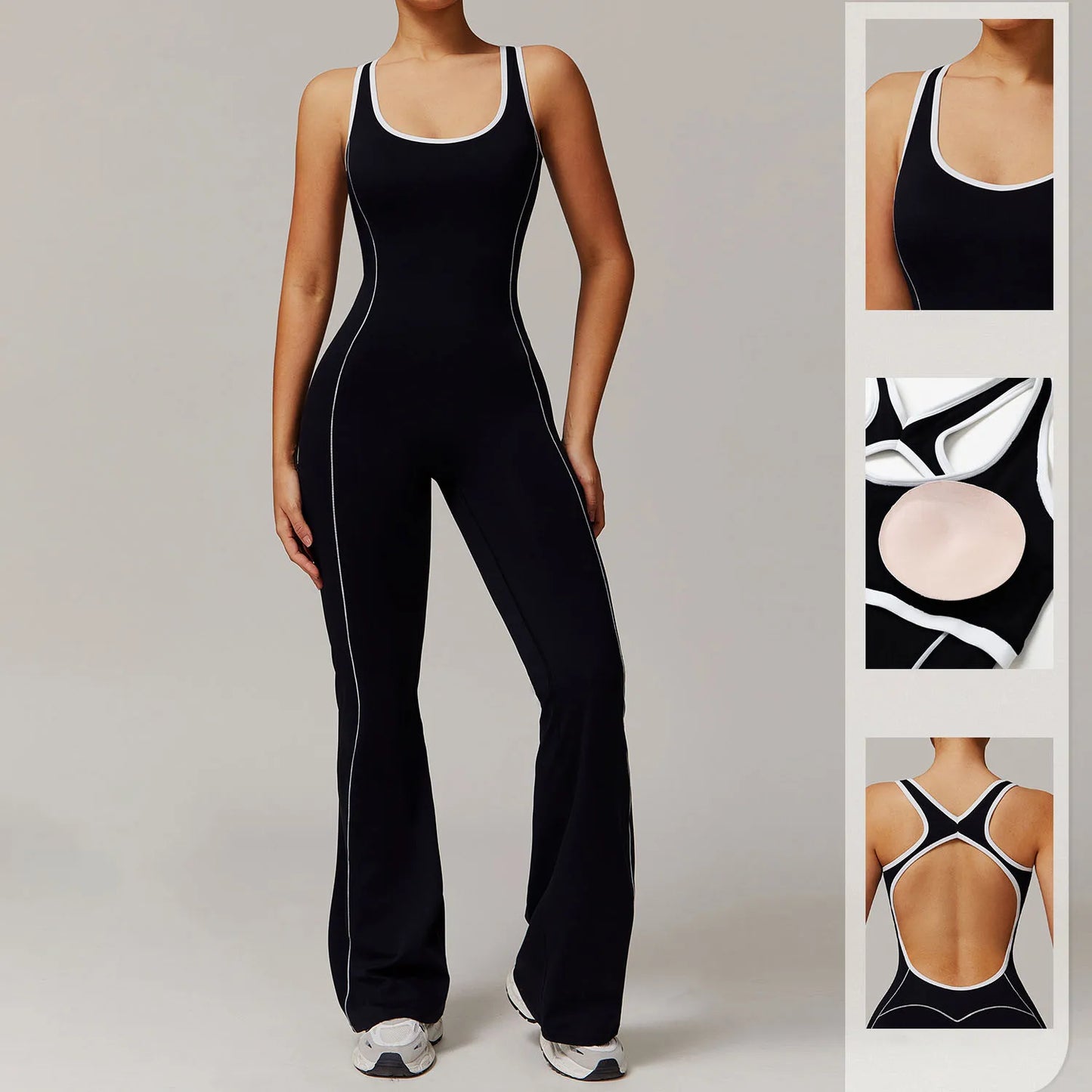 Back Clashing Yoga Jumpsuit