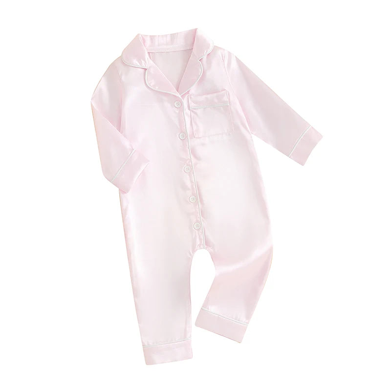 Newborn Button Down Romper Pjs