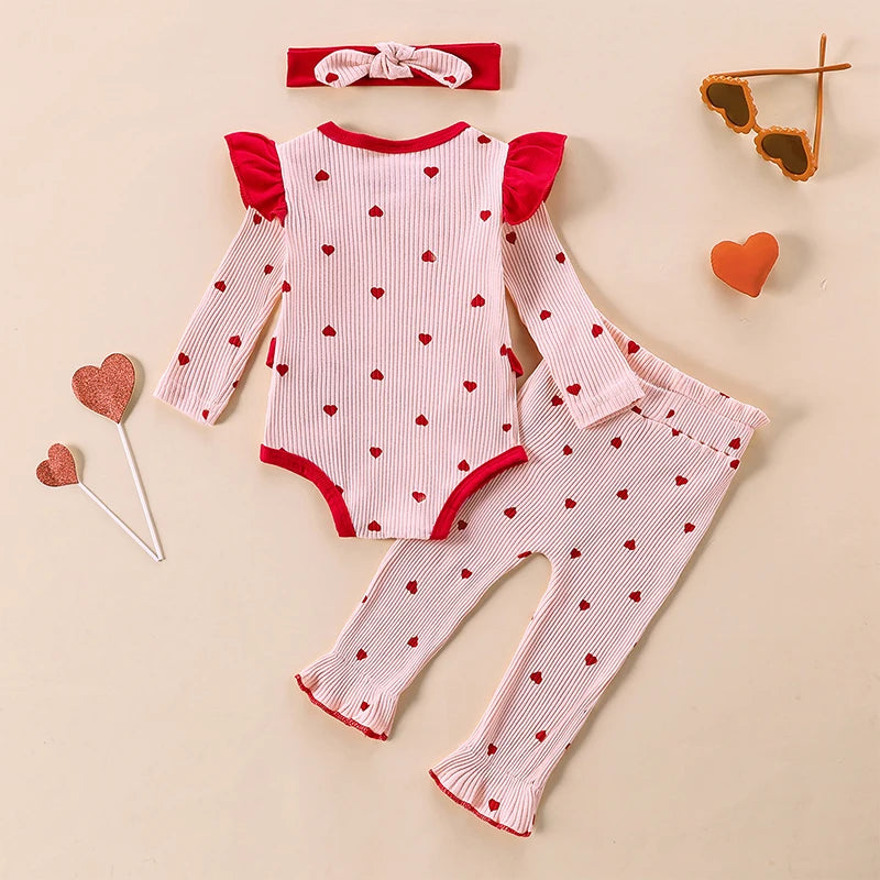 Baby Girl  Romper 3 Piece Set