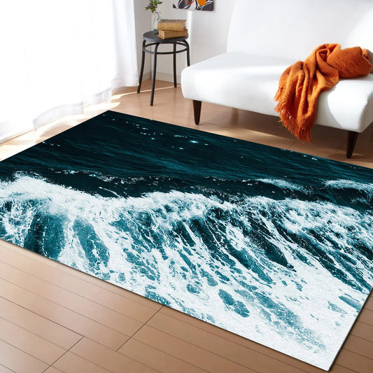 Sea Wave Printed Carpet