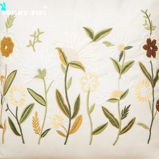 Embroidery cotton Pillow Cover