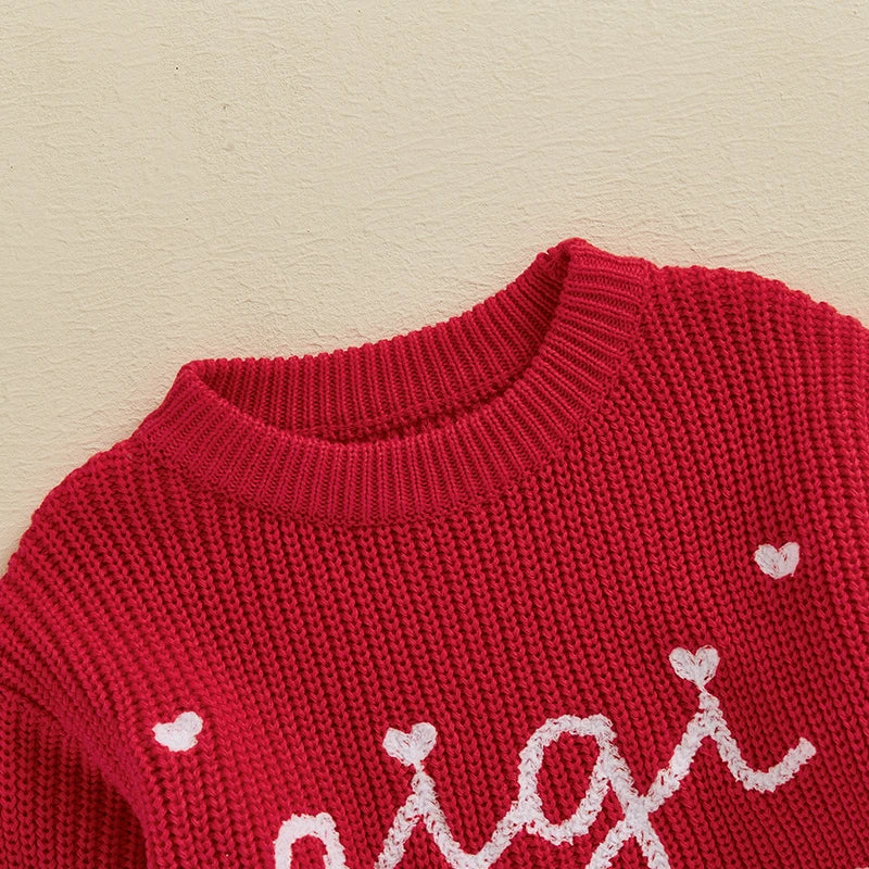 Girls Valentine's Day  Long Sleeve Sweater