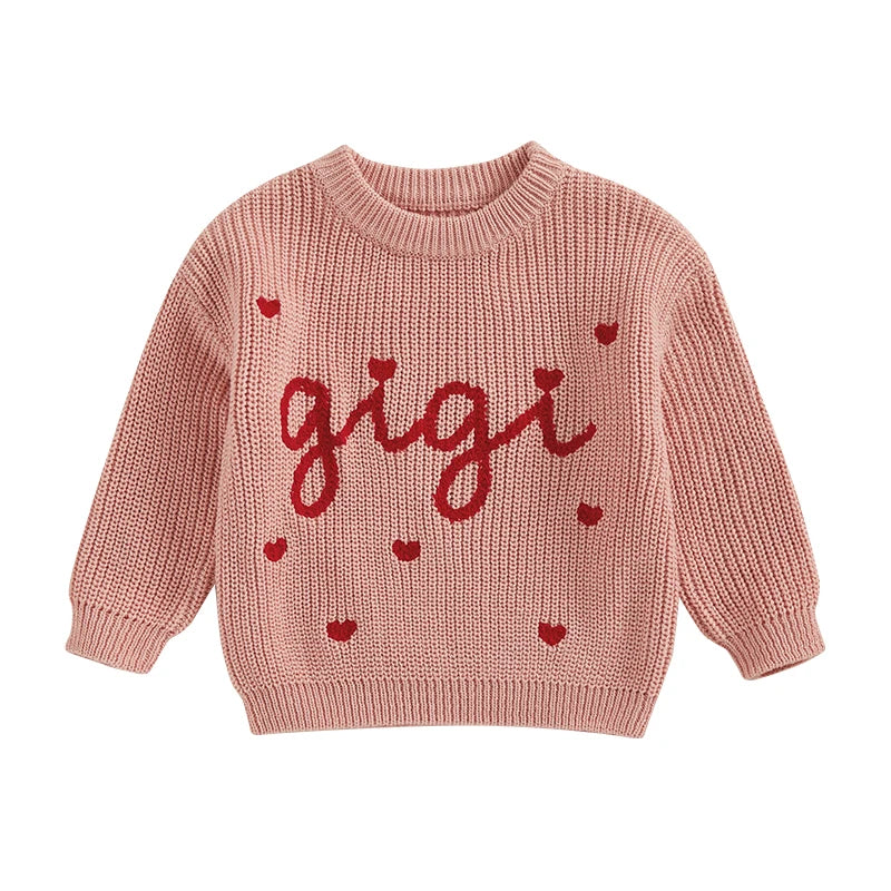 Girls Valentine's Day  Long Sleeve Sweater