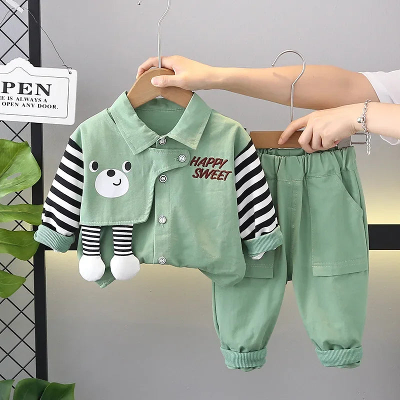 Baby Boy Jacket Pants 2Pcs Set