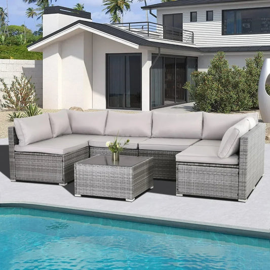 7 Pieces  Modular Patio Set - MONLANE