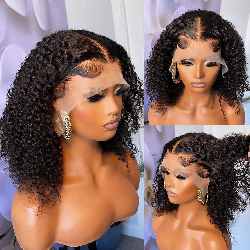 Curly Short Bob Human Wig