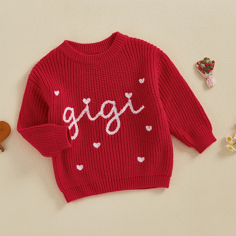 Girls Valentine's Day  Long Sleeve Sweater