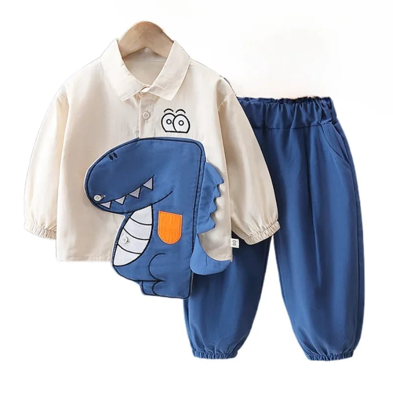 Children Cartoon Long Sleeved 2Pcs Set